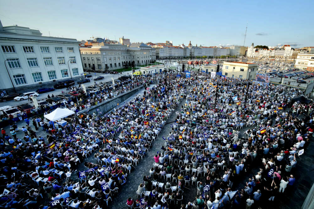 Mitin de cierre de campaña de Alberto Núñez Feijóo en A Coruña