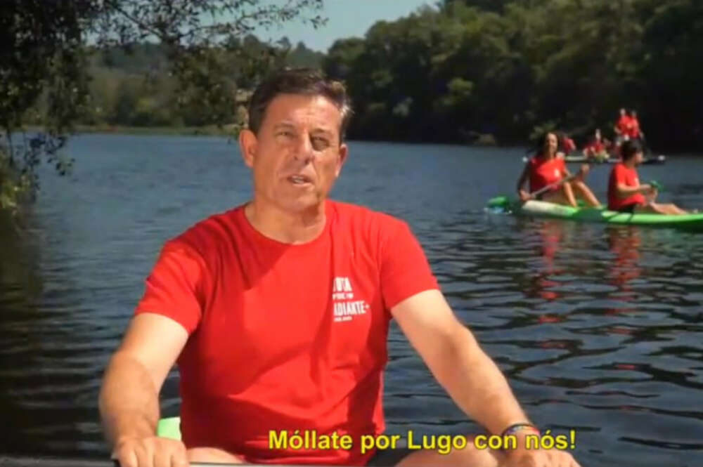 José Ramón Gómez Besteiro en el spot electoral del PSOE de Lugo