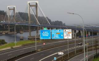 Recorrido de la AP-9 a su paso por el Puente de Rande