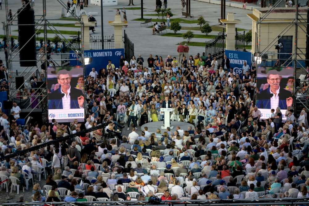 Acto de fin de campaña de las elecciones generales de Feijóo en A Coruña.