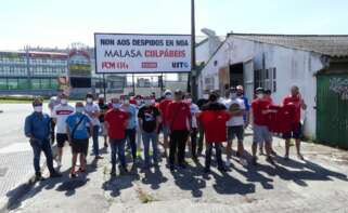 Protestas por los despidos en Noa Madera / CIG