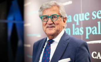 El presentador de radio y televisión y escritor, Pepe Domingo Castaño, en la presentación de su libro ‘Hasta que se me acaben las palabras’, en la sala ámbito cultural de El Corte Inglés de Callao / Europa Press
