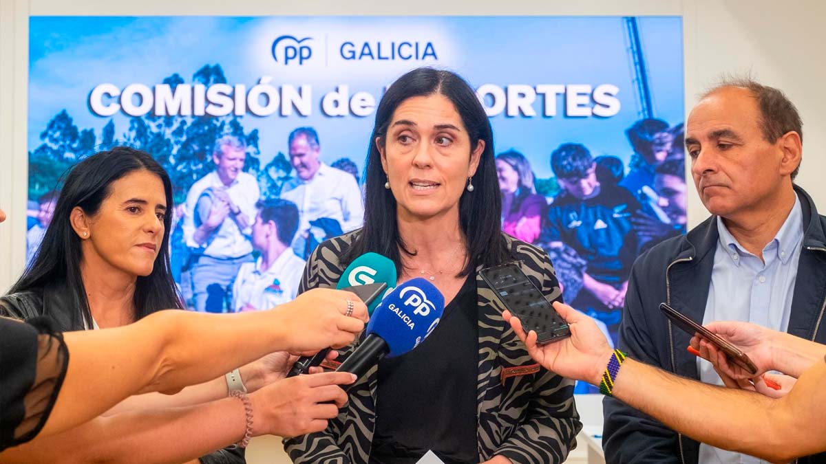 Prado, en declaraciones a los medios en la sede del PPdeG