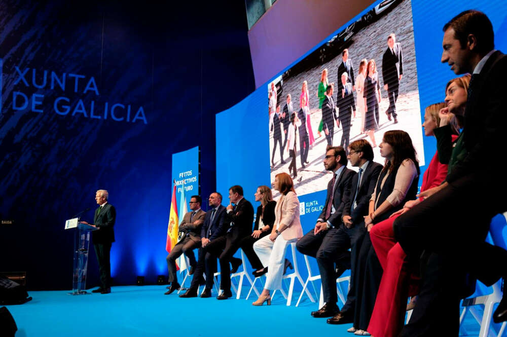 El presidente de la Xunta, Alfonso Rueda, con sus conselleiros. - Xunta de Galicia