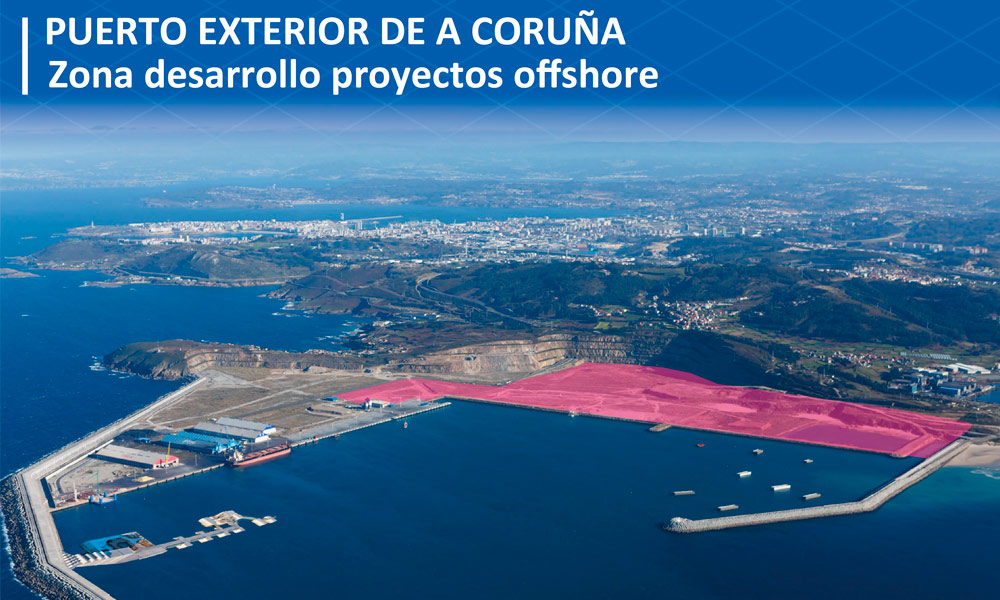 Zona de desarrollo de proyectos offshore del puerto exterior de A Coruña