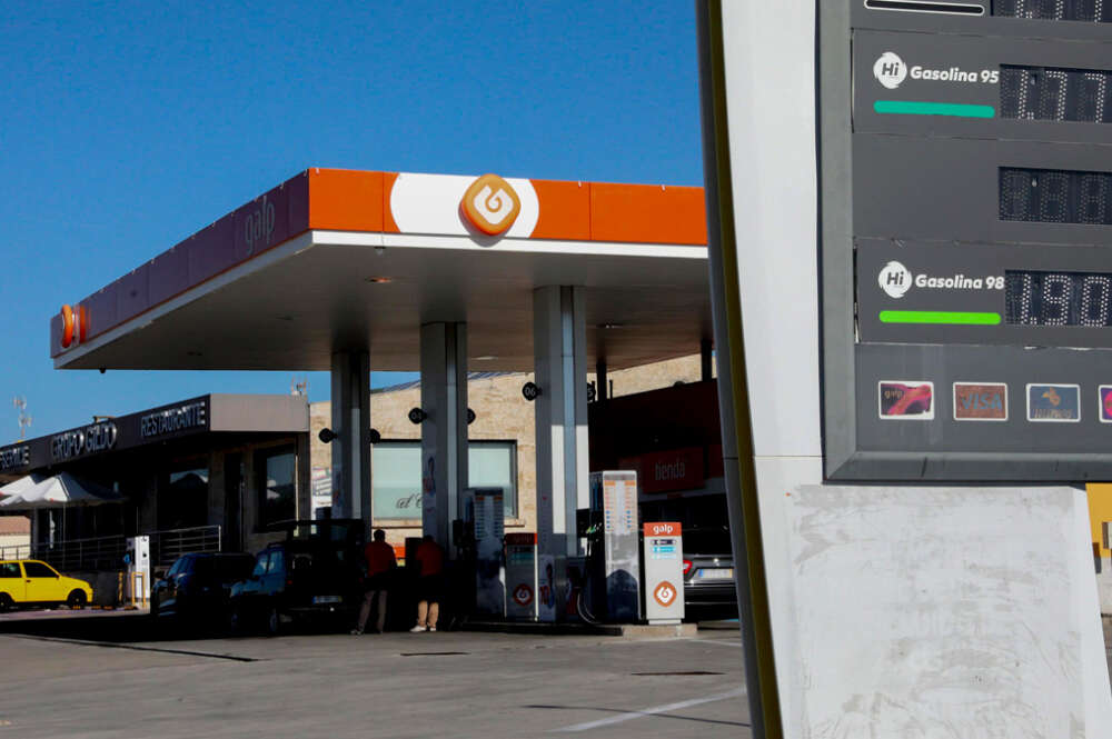 Precios de una gasolinera en la zona fronteriza española de Fuentes de Oñoro (Salamanca)