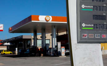 Precios de una gasolinera en la zona fronteriza española de Fuentes de Oñoro (Salamanca)