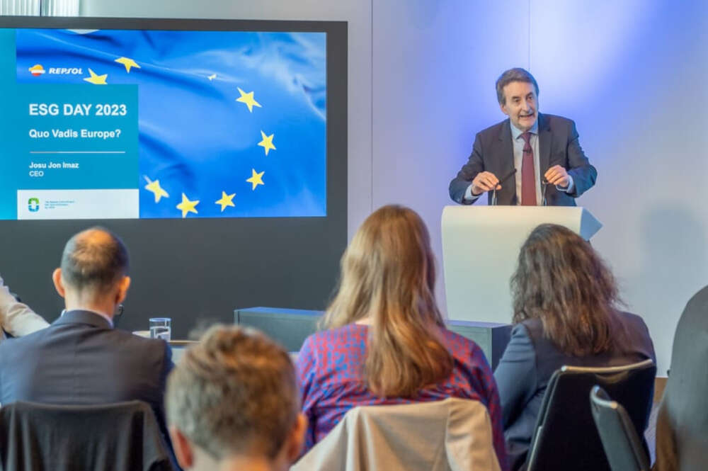 Josu Jon Imaz, consejero delegado de Repsol, durante el ESG Day de la compañía en Londres / Repsol