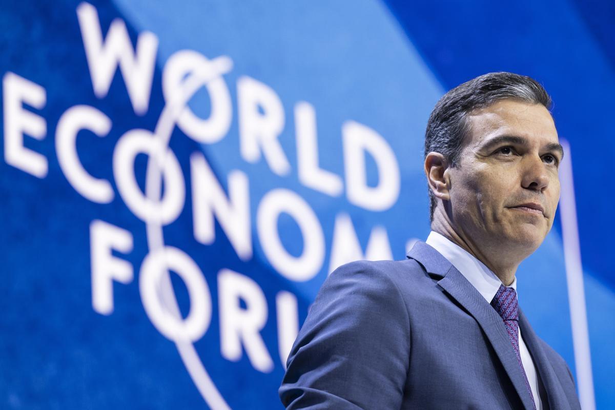 Pedro Sánchez, durante el Foro Económico Mundial de Davos / EFE/EPA/GIAN EHRENZELLER