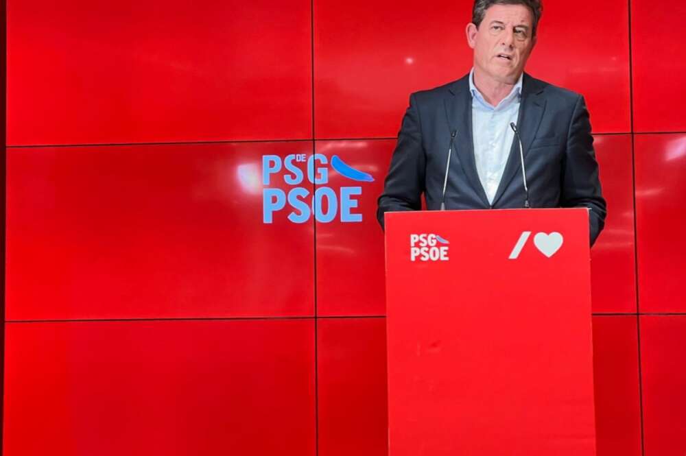 El candidato del PSOE a la Xunta y diputado en el Congreso, José Ramón Gómez Besteiro, en rueda de prensa / Europa Press