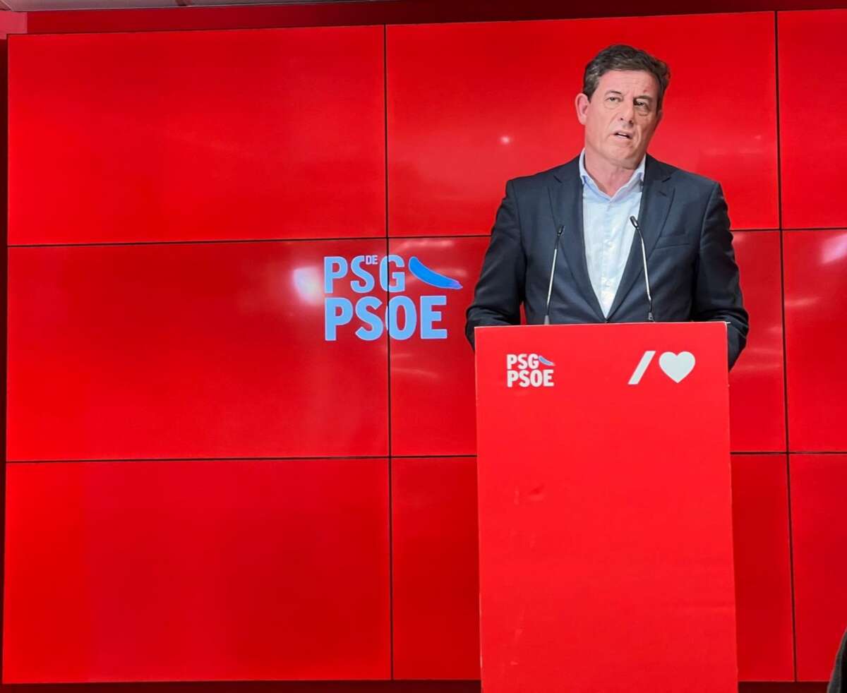 El candidato del PSOE a la Xunta y diputado en el Congreso, José Ramón Gómez Besteiro, en rueda de prensa / Europa Press