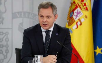 José Miñones, en una rueda de prensa tras un Consejo de Ministros