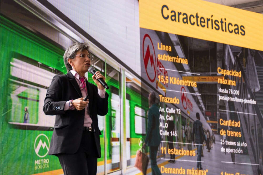 La alcaldesa de Bogotá, Claudia López, expone el proyecto del Metro de Bogotá / Metro de Bogotá