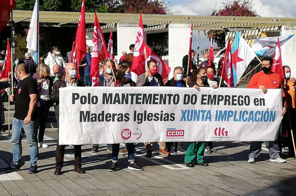 Imagen de archivo de una movilización de los trabajadores de Maderas Iglesias / Europa Press