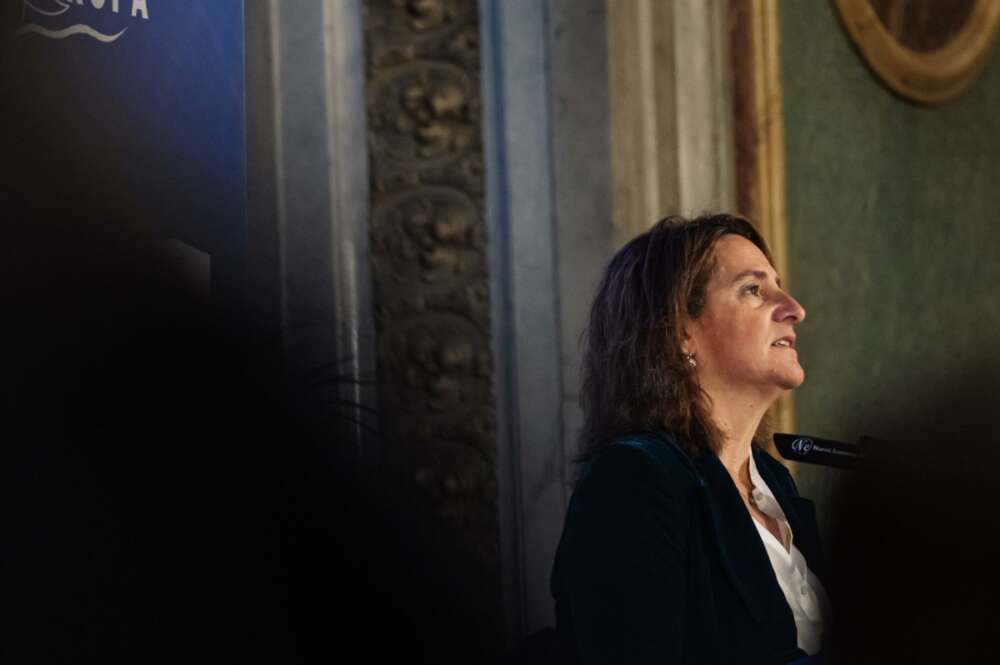 La ministra de Transición Ecológica y Reto Demográfico, Teresa Ribera, durante su intervención en el Nueva Economía Fórum / Europa Press