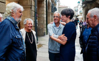 Archivo - (I-D) Los que fueran dirigentes históricos del BNG Xosé Manuel Beiras; Encarna Otero; el que fuera diputado en el Parlamento de Galicia, Suarez Canal; y la portavoz nacional del BNG, Ana Pontón