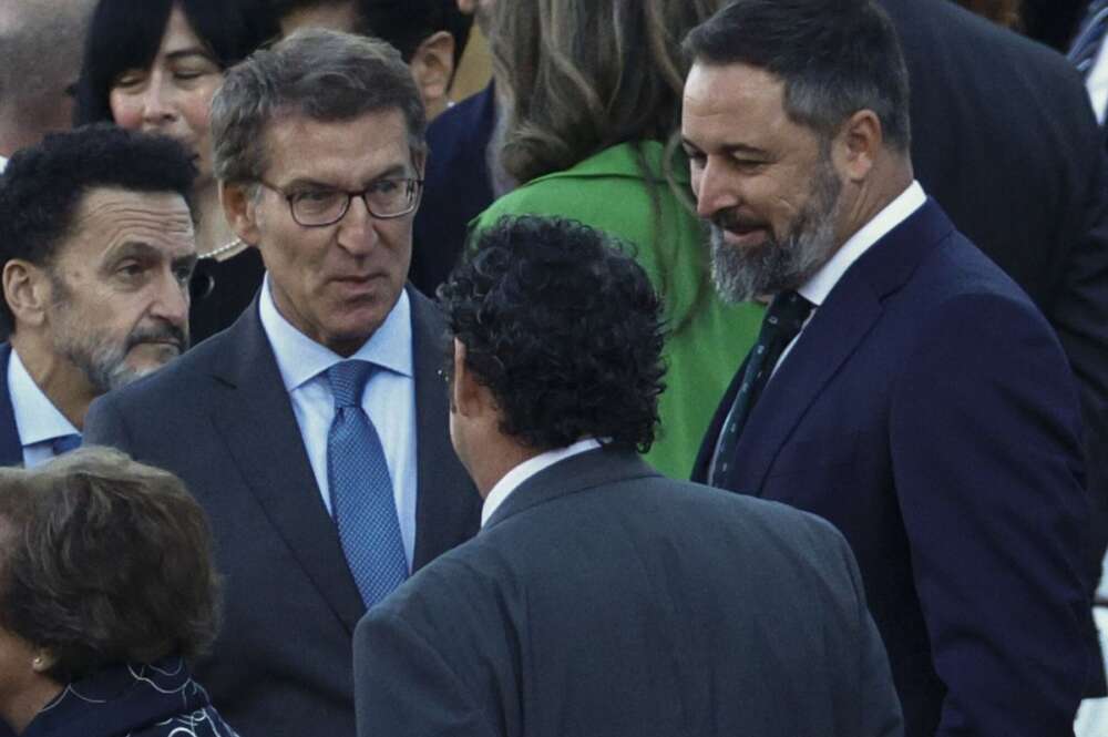 Alberto Núñez Feijóo y Santiago Abascal / EFE
