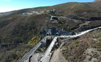 Túnel de O Corno de las obras del AVE a Galicia / Lantania