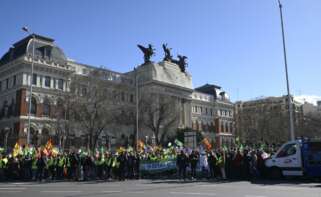 Agricultores durante una concentración frente al Ministerio de Agricultura / Europa Press