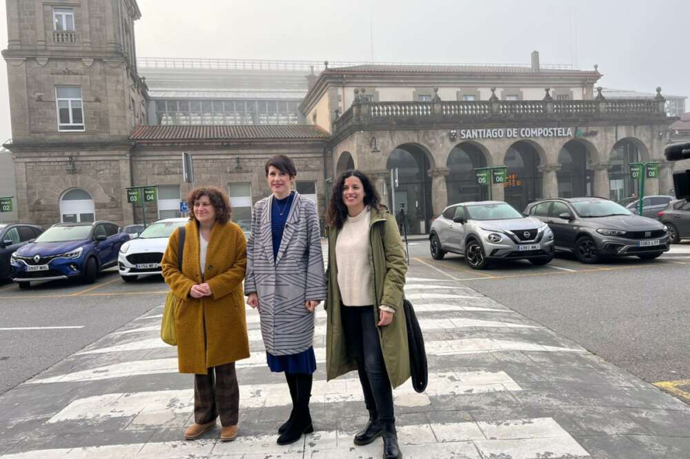 Ana Pontón, a las puertas de la estación intermodal de Santiago de Compostela / Europa Press