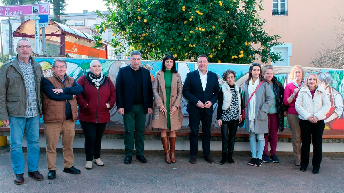 Visita del presidente de la Deputación da Coruña, Valentín González Formoso, al concello de Neda