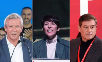 Alfonso Rueda, Ana Pontón y José Ramón Gómez Besteiro, candidatos de PP, BNG y PSOE para el 18-F / Europa Press