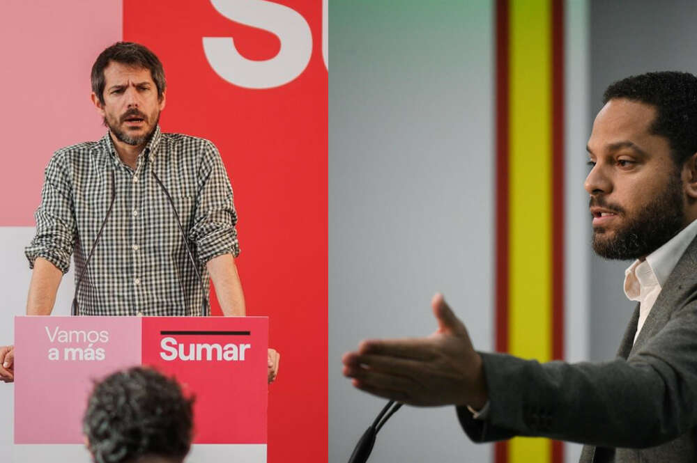 Ernest Urtasun, portavoz de Sumar, junto al secretario general de Vox, Ignacio Garriga / Europa Press
