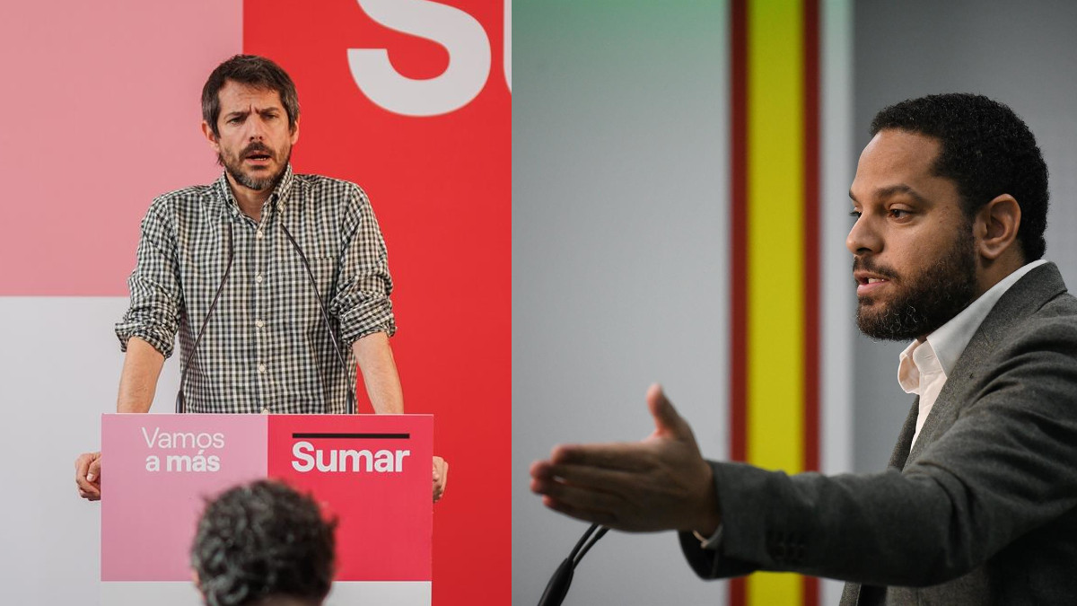 Ernest Urtasun, portavoz de Sumar, junto al secretario general de Vox, Ignacio Garriga / Europa Press