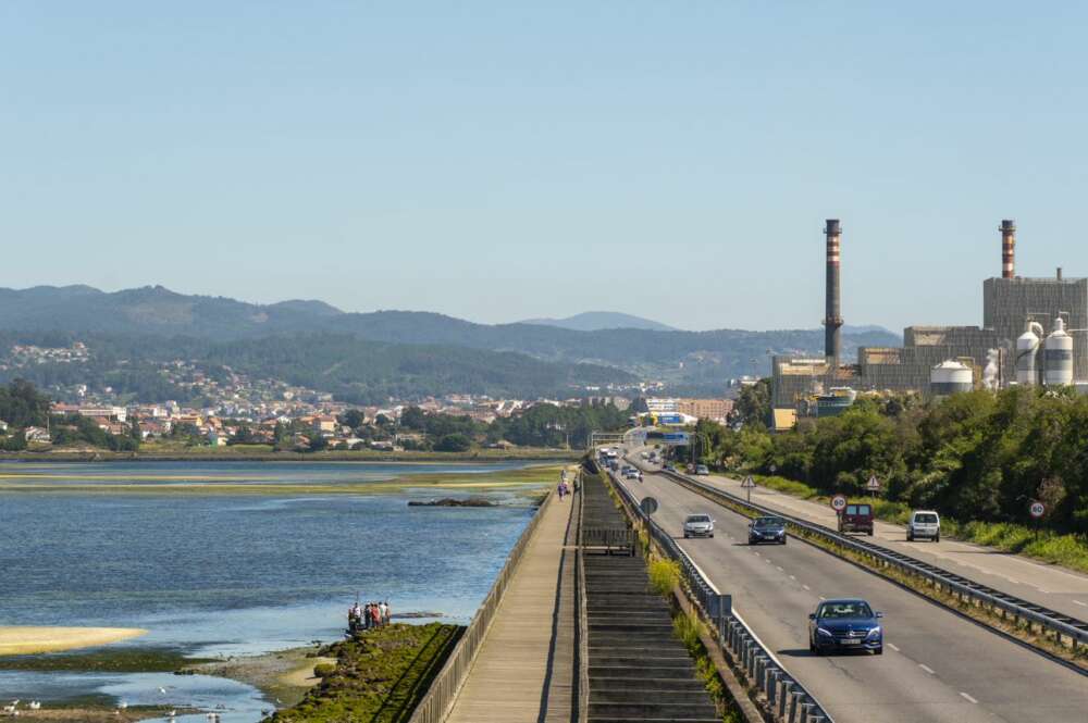 Vista de la biofábrica de Ence en Pontevedra