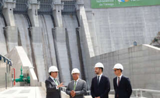Ignacio Sánchez Galán y el presidente portugués, António Costa en la inauguración de la gigabatería hidroeléctrica del Támega / Iberdrola