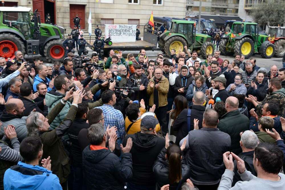 Segundo día de tractorada en Ourense, este miércoles