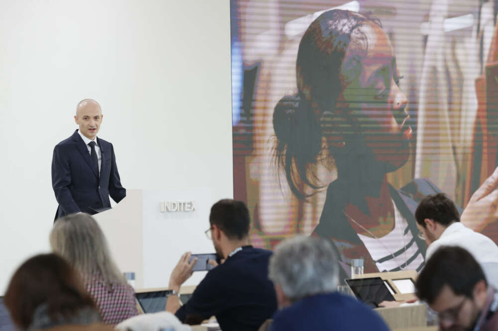 Óscar García Maceiras, CEO de Inditex, durante la presentación de resultados del grupo / EFE