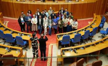 foto de familia del Grupo Parlamentario del BNG, con Ana Pontón a la cabeza de los 25 diputados logrados el 18 de febrero. - ÁLVARO BALLESTEROS/EUROPA PRESS
