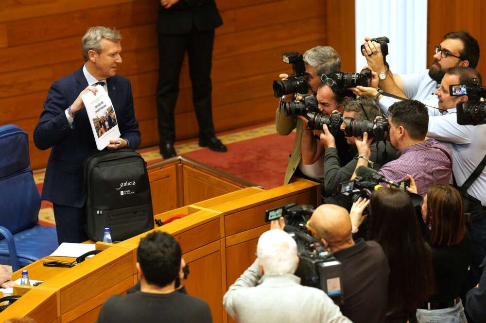 Alfonso Rueda, en el Parlamento de Galicia