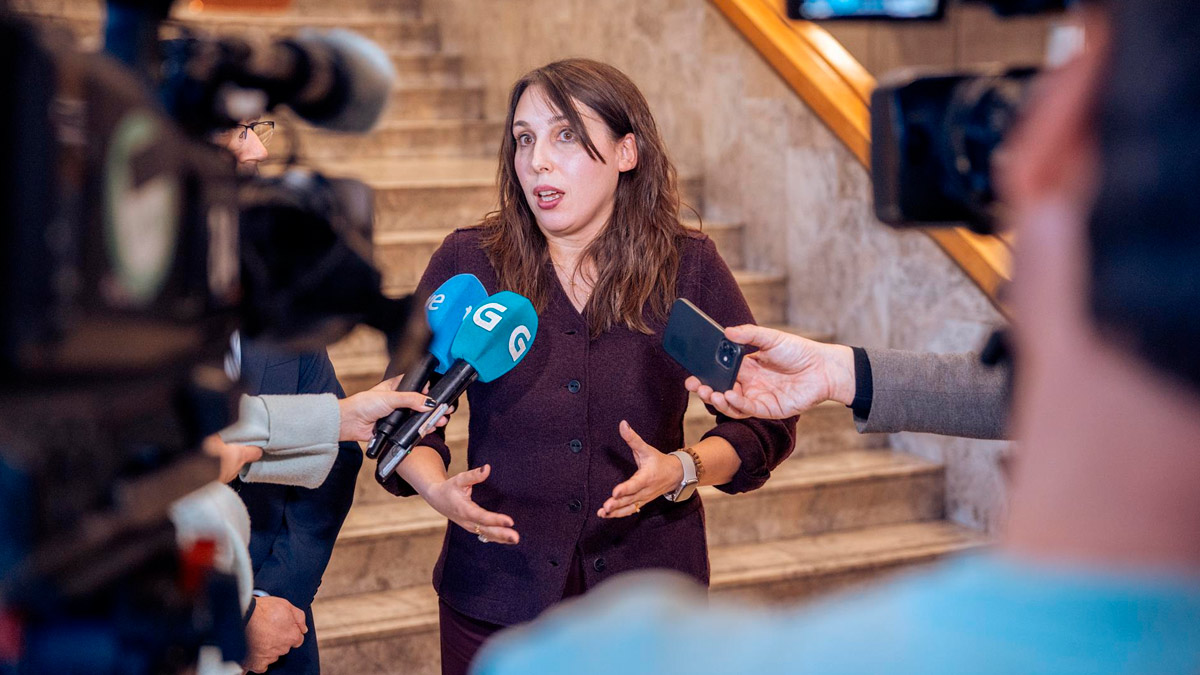 La conselleira María Jesús Lorenzana, en declaraciones a los medios