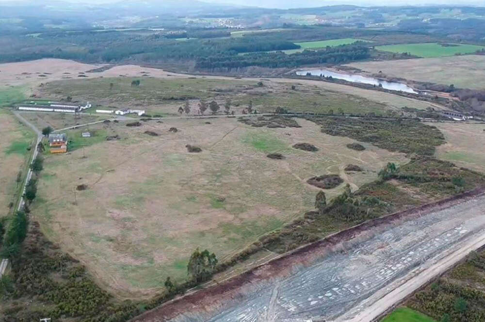 Vista aérea del concello lucense de Palas de Rei