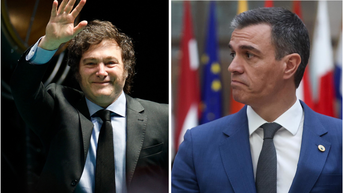 El presidente de Argentina, Javier Milei, junto al presidente español, Pedro Sánchez / EFE