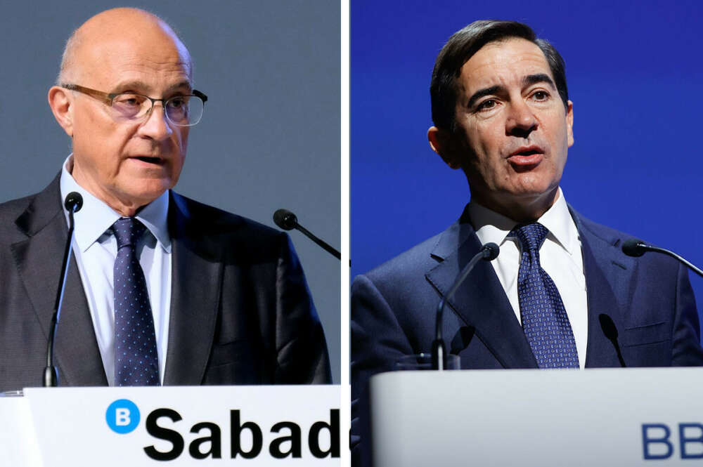 Los presidentes de Sabadell y BBVA, Josep Oliu y Carlos Torres Vila