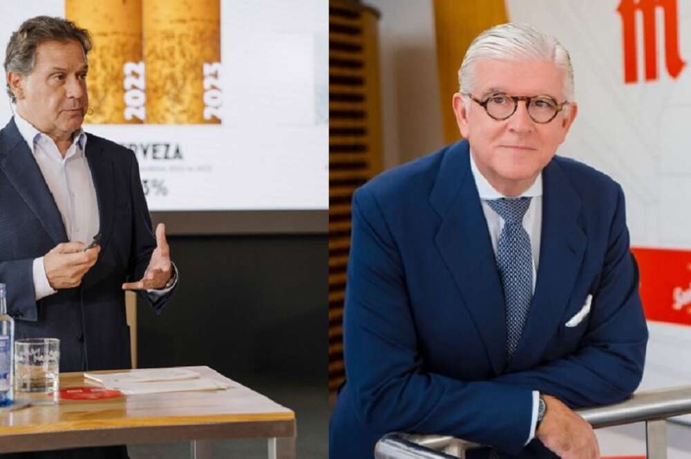Ignacio Rivera, presidente de la Corporación Hijos de Rivera, dueña de Estrella Galicia, y el director general de Mahou San Miguel, Alberto Rodríguez-Toquero