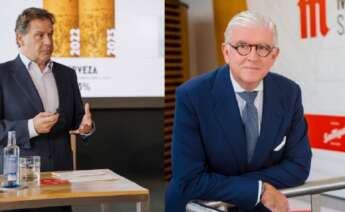 Ignacio Rivera, presidente de la Corporación Hijos de Rivera, dueña de Estrella Galicia, y el director general de Mahou San Miguel, Alberto Rodríguez-Toquero