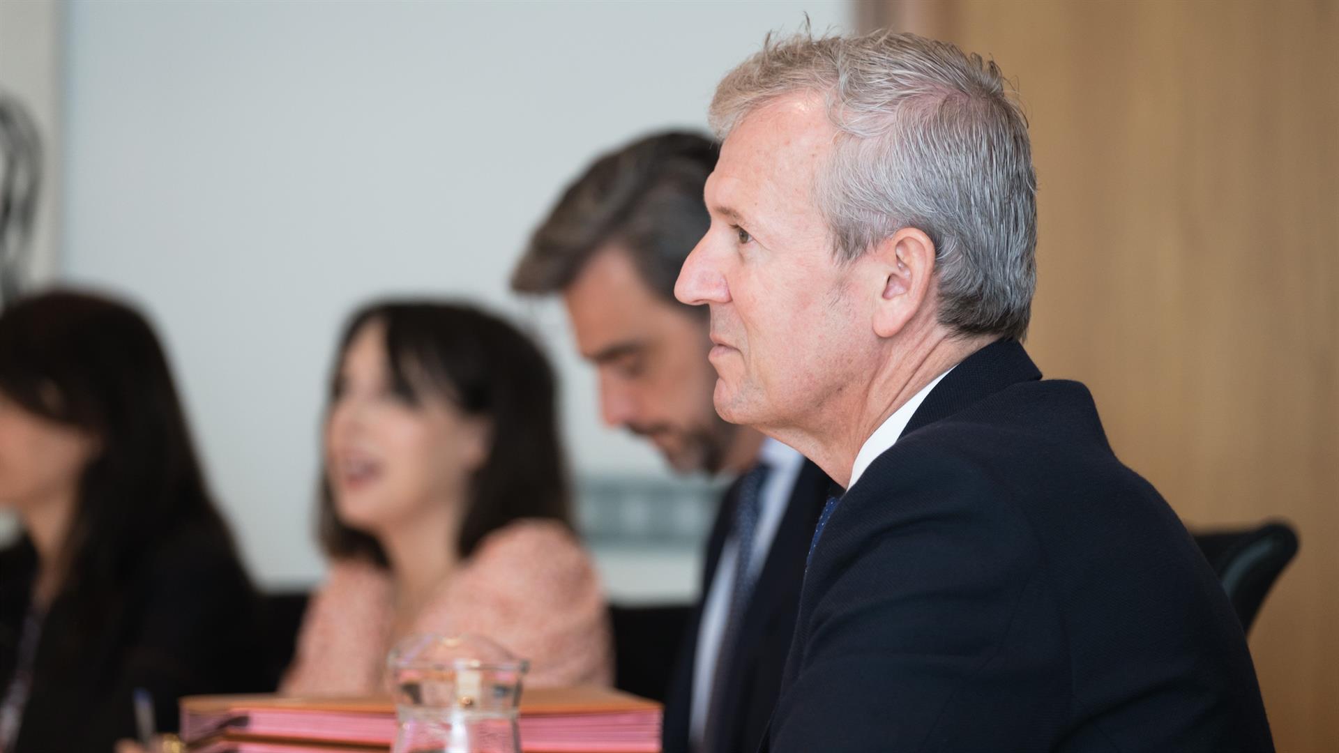 El presidente gallego, Alfonso Rueda, durante su asistencia a un Consello de la Xunta / David Cabezón (Xunta)