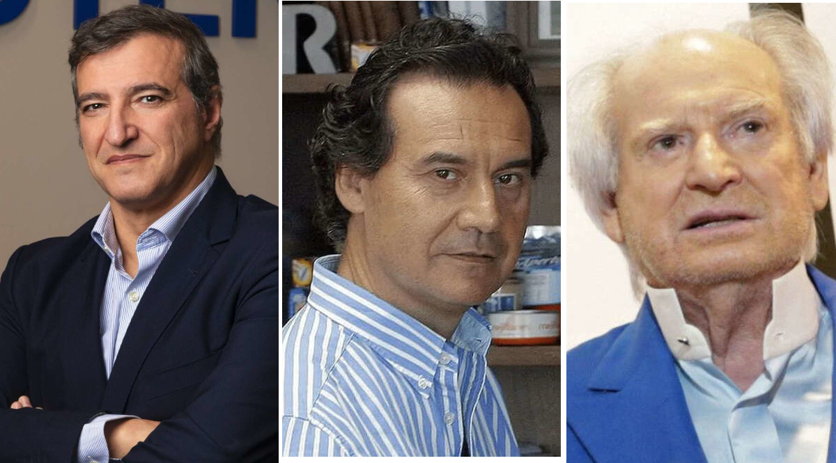 Mané Calvo, consejero delegado de Calvo, Jesús Alonso, consejero delegado de Jealsa, y el fundador de Frinsa, Ramiro Carregal