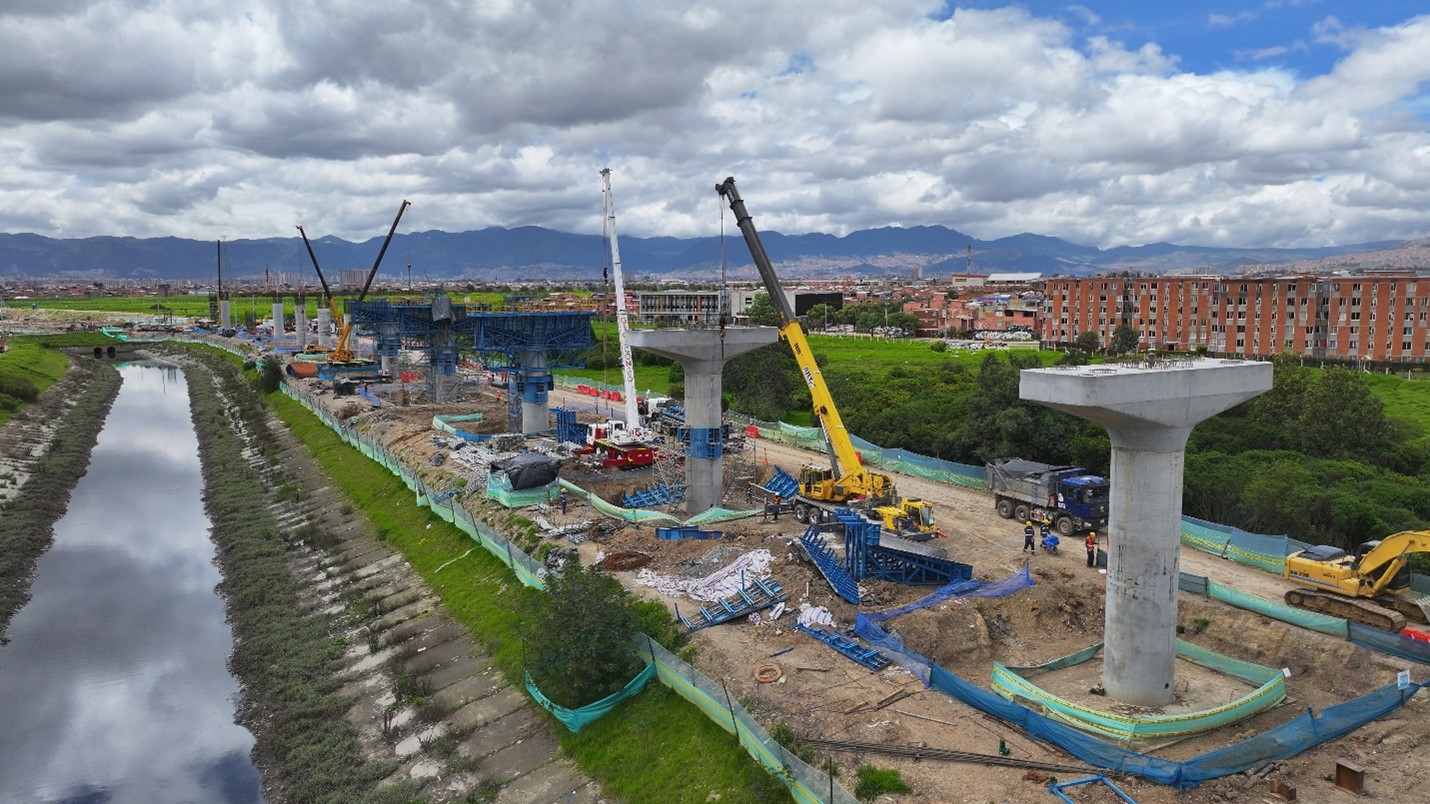 Obras de la línea 1 del Metro de Bogotá, que también construye CCCC, el primer accionista de Grupo Puentes / Metro de Bogotá