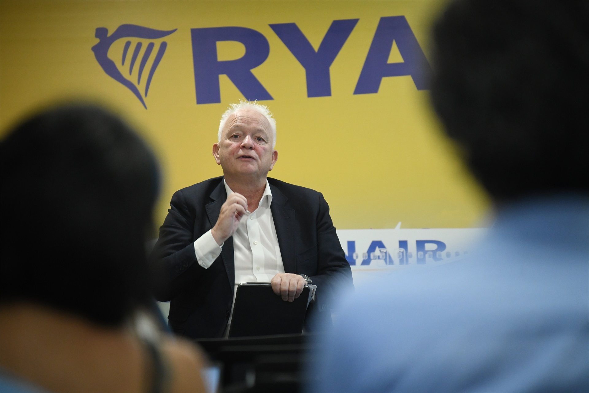 El consejero delegado de Ryanair, Eddie Wilson, durante una rueda de prensa, en las oficinas de Ryanair, a 5 de septiembre de 2024, en Madrid (España).
