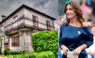 Montaje de Eva Cárdenas y su casa en Moaña