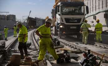 Imagen de archivo de obras del AVE en Barcelona / Europa Press