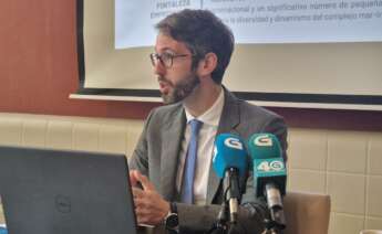 Roberto Alonso durante el desayuno informativo de Anfaco / Europa Press