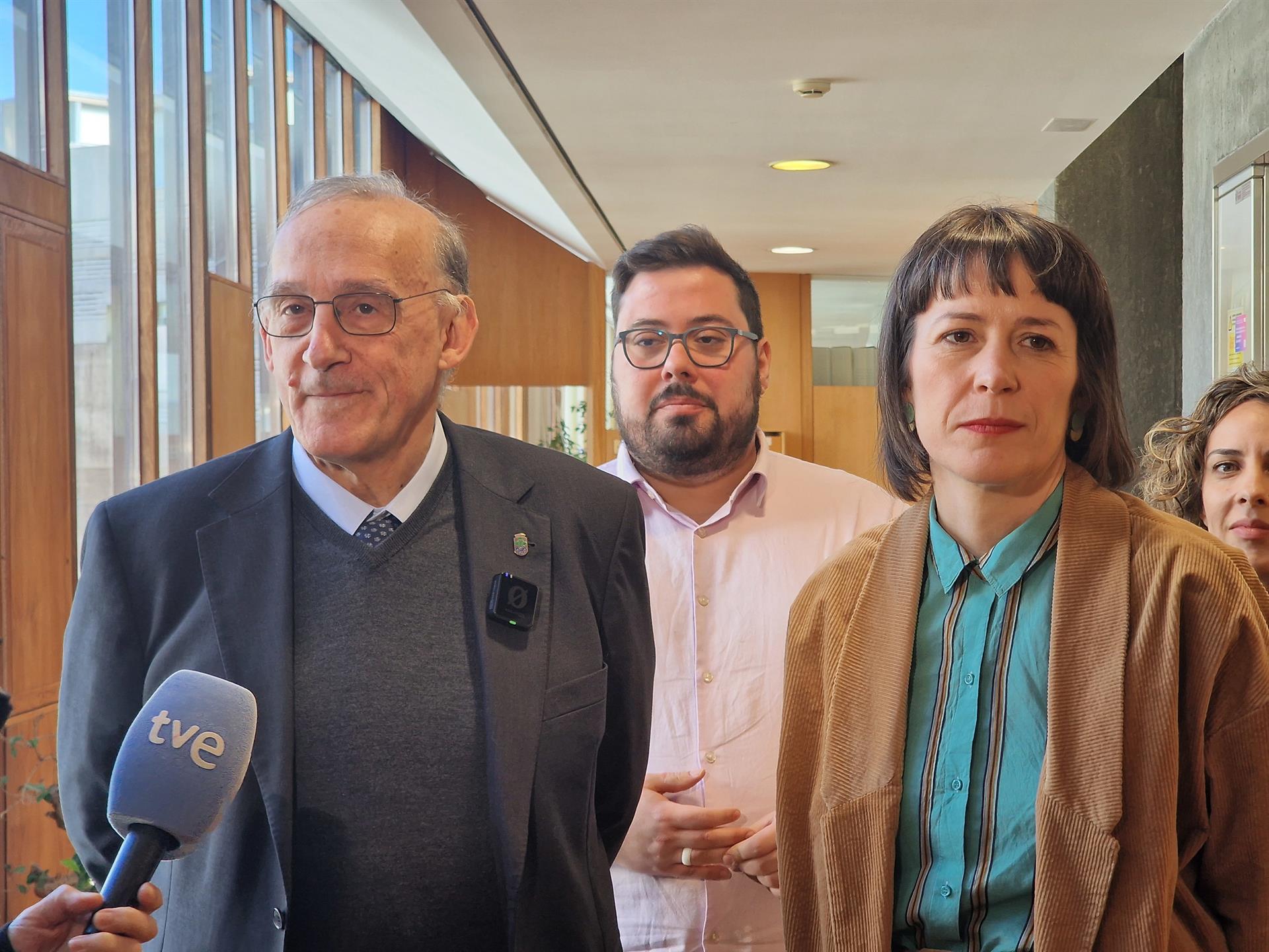 Ana Pontón esta mañana en la Universidad. - PEDRO DAVILA-EUROPA PRESS