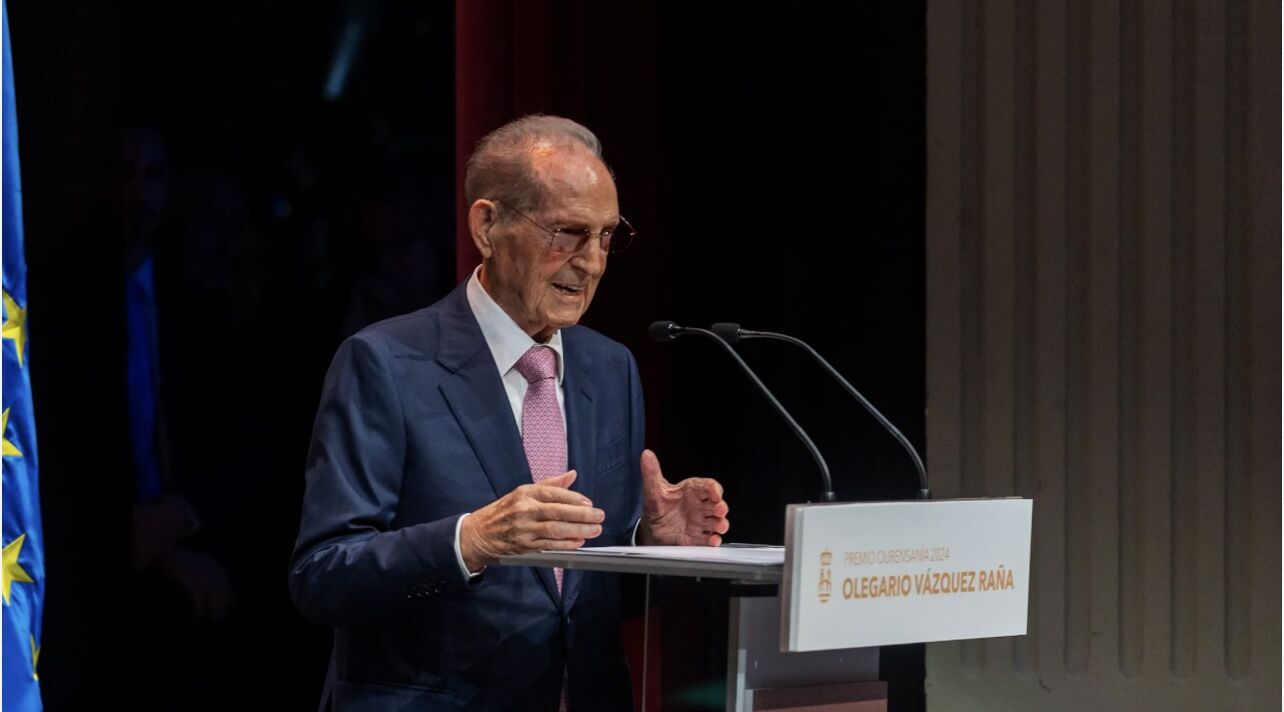 Olegario Vázquez Raña en el acto de entrega del premio Ourensanía 2024