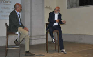 El director de Economía Digital Galicia, Julián Rodríguez, junto al director de Sostenibilidad de Profand, Antonio Álvarez / Pablo Ares Heres